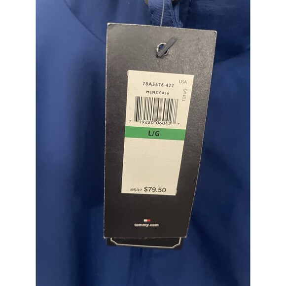 Tommy Hilfiger Men’s Blue Sleeveless Zip Vest Jacket Size L New With Tags - Picture 2 of 6